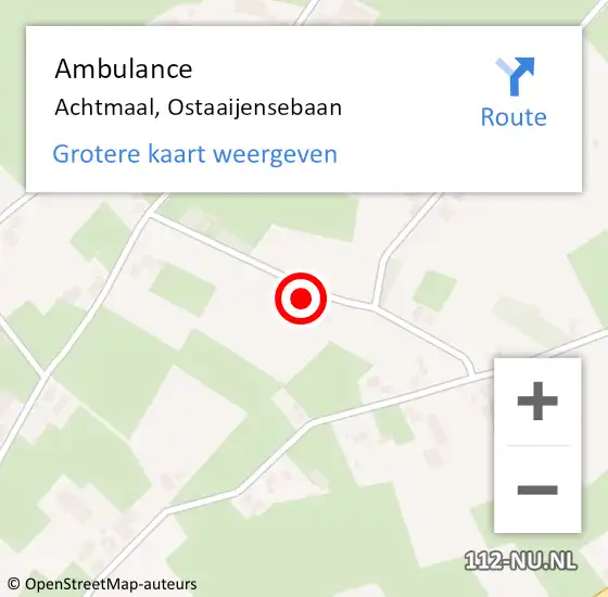 Locatie op kaart van de 112 melding: Ambulance Achtmaal, Ostaaijensebaan op 19 april 2017 08:12