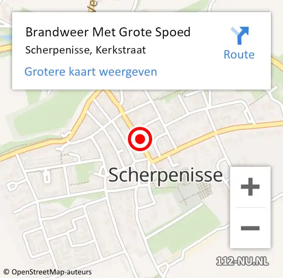 Locatie op kaart van de 112 melding: Brandweer Met Grote Spoed Naar Scherpenisse, Kerkstraat op 19 april 2017 08:13