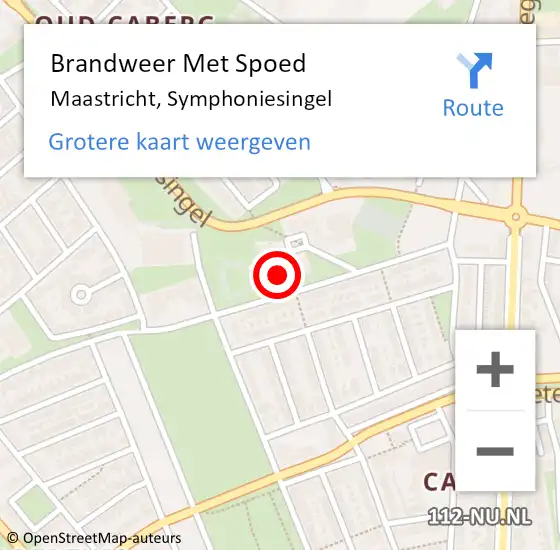 Locatie op kaart van de 112 melding: Brandweer Met Spoed Naar Maastricht, Symphoniesingel op 19 april 2017 09:11