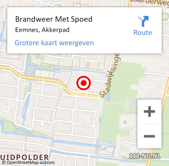 Locatie op kaart van de 112 melding: Brandweer Met Spoed Naar Eemnes, Akkerpad op 19 april 2017 19:10