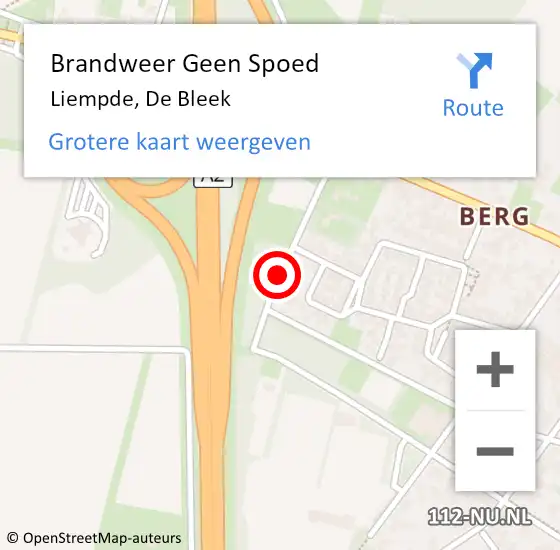 Locatie op kaart van de 112 melding: Brandweer Geen Spoed Naar Liempde, De Bleek op 20 april 2017 09:04