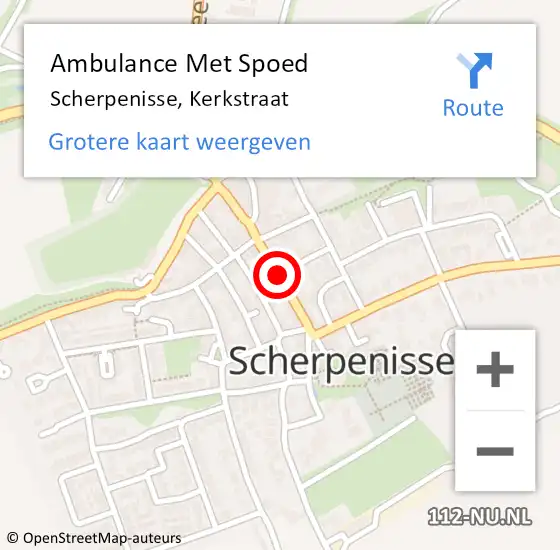 Locatie op kaart van de 112 melding: Ambulance Met Spoed Naar Scherpenisse, Kerkstraat op 20 april 2017 09:12