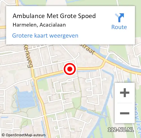 Locatie op kaart van de 112 melding: Ambulance Met Grote Spoed Naar Harmelen, Acacialaan op 20 april 2017 10:19