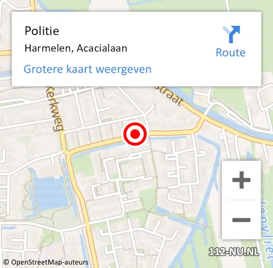 Locatie op kaart van de 112 melding: Politie Harmelen, Acacialaan op 20 april 2017 10:20