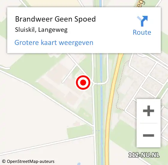 Locatie op kaart van de 112 melding: Brandweer Geen Spoed Naar Sluiskil, Langeweg op 20 april 2017 19:31