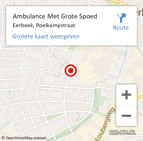 Locatie op kaart van de 112 melding: Ambulance Met Grote Spoed Naar Eerbeek, Poelkampstraat op 21 april 2017 09:36