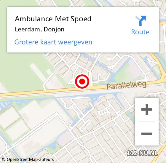 Locatie op kaart van de 112 melding: Ambulance Met Spoed Naar Leerdam, Donjon op 21 april 2017 12:07