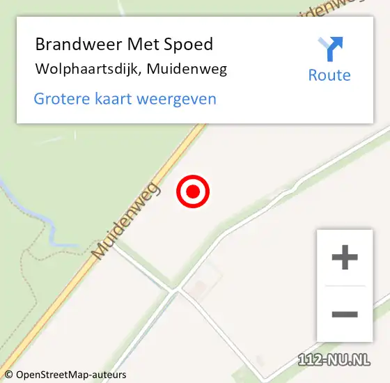 Locatie op kaart van de 112 melding: Brandweer Met Spoed Naar Wolphaartsdijk, Muidenweg op 21 april 2017 20:59