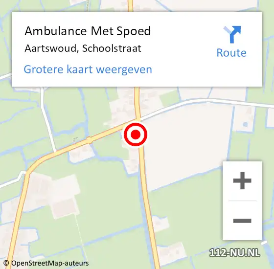 Locatie op kaart van de 112 melding: Ambulance Met Spoed Naar Aartswoud, Schoolstraat op 22 april 2017 05:48