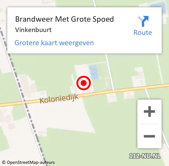 Locatie op kaart van de 112 melding: Brandweer Met Grote Spoed Naar Vinkenbuurt op 22 april 2017 14:53