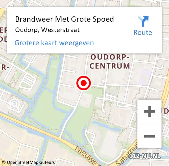 Locatie op kaart van de 112 melding: Brandweer Met Grote Spoed Naar Oudorp, Westerstraat op 22 april 2017 18:31