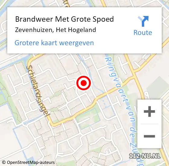 Locatie op kaart van de 112 melding: Brandweer Met Grote Spoed Naar Zevenhuizen, Het Hogeland op 22 april 2017 20:29