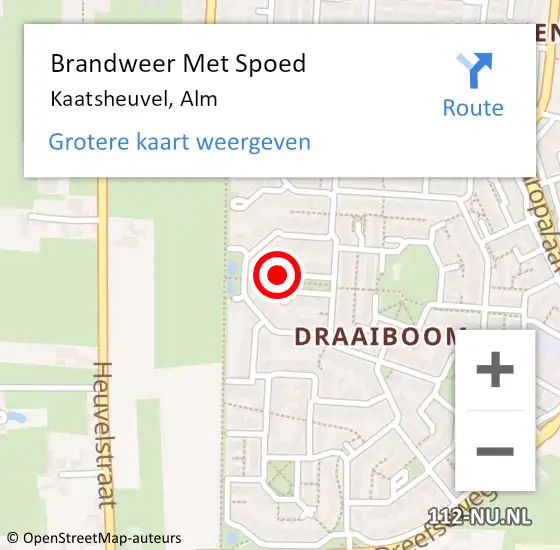 Locatie op kaart van de 112 melding: Brandweer Met Spoed Naar Kaatsheuvel, Alm op 19 september 2013 16:24