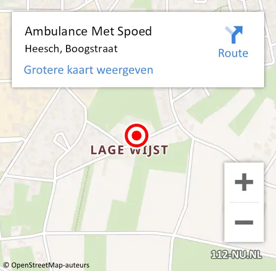 Locatie op kaart van de 112 melding: Ambulance Met Spoed Naar Heesch, Boogstraat op 23 april 2017 01:55