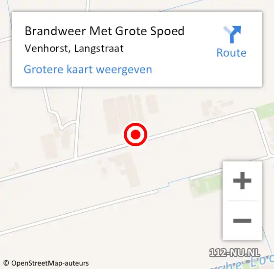 Locatie op kaart van de 112 melding: Brandweer Met Grote Spoed Naar Venhorst, Langstraat op 23 april 2017 08:24