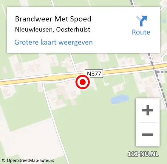 Locatie op kaart van de 112 melding: Brandweer Met Spoed Naar Nieuwleusen, Oosterhulst op 23 april 2017 10:28