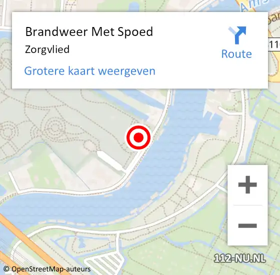 Locatie op kaart van de 112 melding: Brandweer Met Spoed Naar Zorgvlied op 23 april 2017 13:44