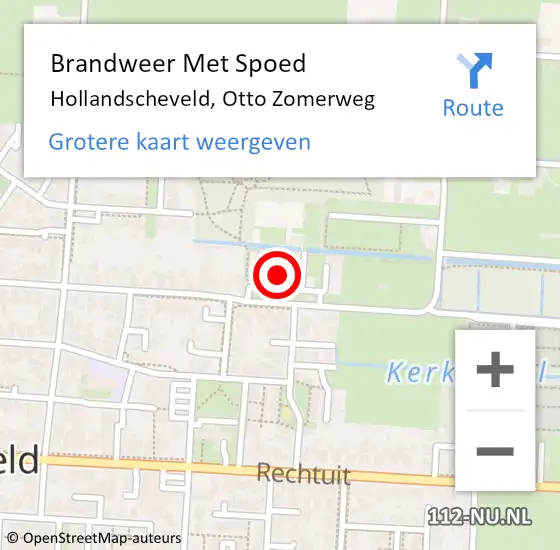 Locatie op kaart van de 112 melding: Brandweer Met Spoed Naar Hollandscheveld, Otto Zomerweg op 23 april 2017 16:59