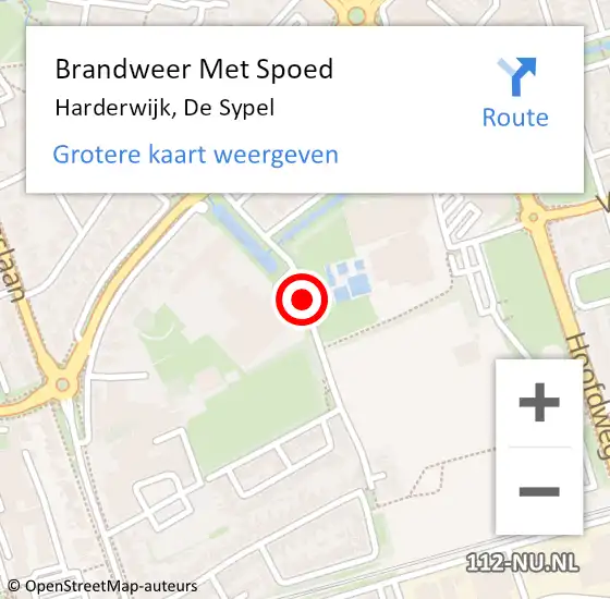 Locatie op kaart van de 112 melding: Brandweer Met Spoed Naar Harderwijk, De Sypel op 23 april 2017 22:48