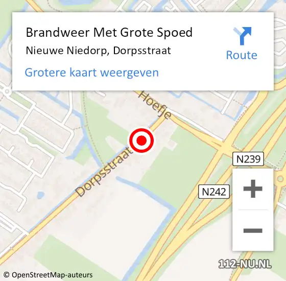 Locatie op kaart van de 112 melding: Brandweer Met Grote Spoed Naar Nieuwe Niedorp, Dorpsstraat op 24 april 2017 08:19