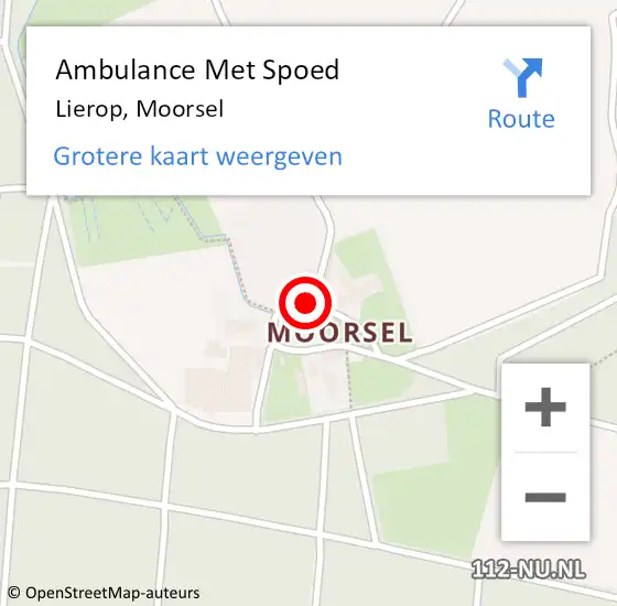 Locatie op kaart van de 112 melding: Ambulance Met Spoed Naar Lierop, Moorsel op 24 april 2017 15:33