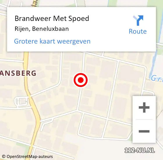 Locatie op kaart van de 112 melding: Brandweer Met Spoed Naar Rijen, Beneluxbaan op 24 april 2017 19:13