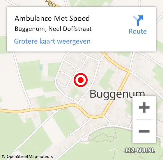 Locatie op kaart van de 112 melding: Ambulance Met Spoed Naar Buggenum, Neel Doffstraat op 24 april 2017 20:44