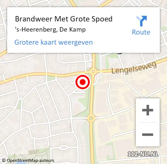 Locatie op kaart van de 112 melding: Brandweer Met Grote Spoed Naar 's-Heerenberg, De Kamp op 25 april 2017 08:26