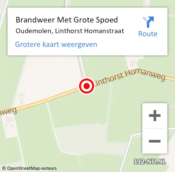 Locatie op kaart van de 112 melding: Brandweer Met Grote Spoed Naar Oudemolen, Linthorst Homanstraat op 18 januari 2014 11:45