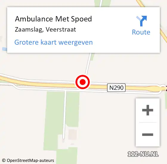 Locatie op kaart van de 112 melding: Ambulance Met Spoed Naar Zaamslag, Veerstraat op 26 april 2017 10:48