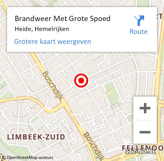 Locatie op kaart van de 112 melding: Brandweer Met Grote Spoed Naar Heide, Hemelrijken op 26 april 2017 16:43