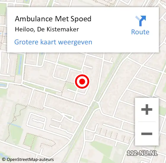 Locatie op kaart van de 112 melding: Ambulance Met Spoed Naar Heiloo, De Kistemaker op 26 april 2017 17:53