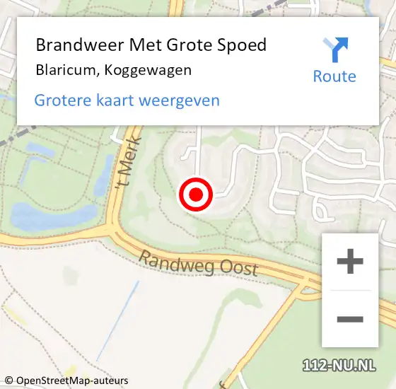 Locatie op kaart van de 112 melding: Brandweer Met Grote Spoed Naar Blaricum, Koggewagen op 27 april 2017 05:43