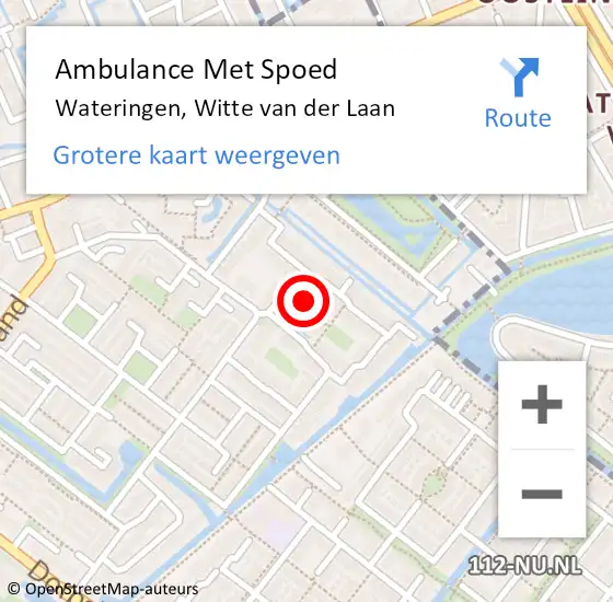 Locatie op kaart van de 112 melding: Ambulance Met Spoed Naar Wateringen, Witte van der Laan op 27 april 2017 09:38