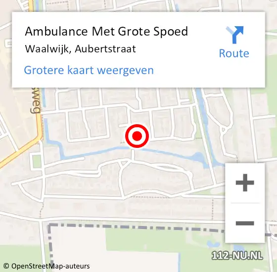 Locatie op kaart van de 112 melding: Ambulance Met Grote Spoed Naar Waalwijk, Aubertstraat op 27 april 2017 11:42