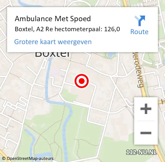 Locatie op kaart van de 112 melding: Ambulance Met Spoed Naar Boxtel, Kalksheuvel op 27 april 2017 21:41