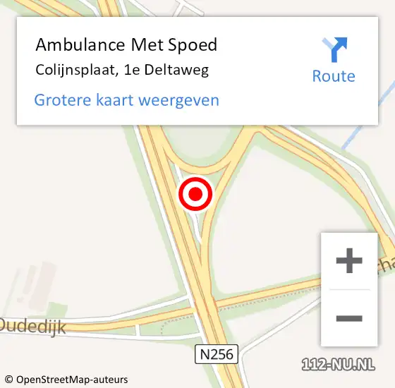 Locatie op kaart van de 112 melding: Ambulance Met Spoed Naar Colijnsplaat, 1e Deltaweg op 27 april 2017 23:50