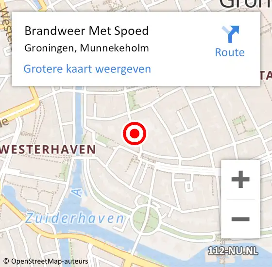 Locatie op kaart van de 112 melding: Brandweer Met Spoed Naar Groningen, Munnekeholm op 28 april 2017 00:55