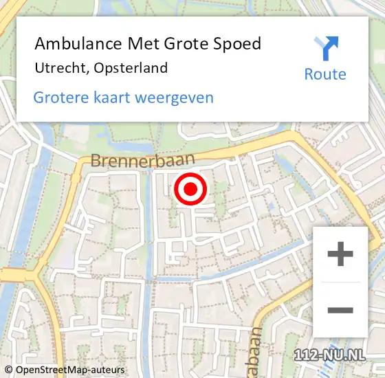 Locatie op kaart van de 112 melding: Ambulance Met Grote Spoed Naar Utrecht, Opsterland op 28 april 2017 07:23