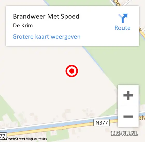 Locatie op kaart van de 112 melding: Brandweer Met Spoed Naar De Krim op 18 januari 2014 16:41