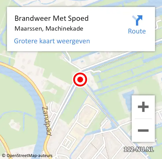 Locatie op kaart van de 112 melding: Brandweer Met Spoed Naar Maarssen, Machinekade op 28 april 2017 12:56