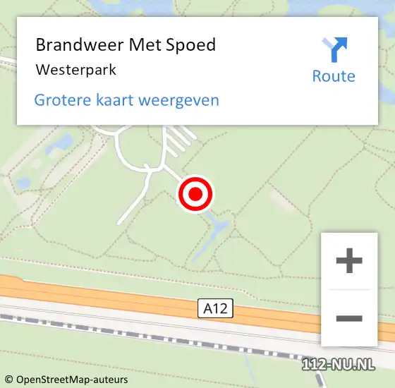 Locatie op kaart van de 112 melding: Brandweer Met Spoed Naar Westerpark op 28 april 2017 13:35