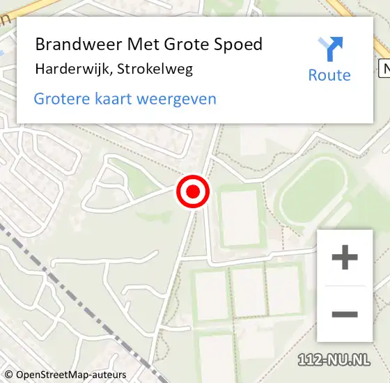 Locatie op kaart van de 112 melding: Brandweer Met Grote Spoed Naar Harderwijk, Strokelweg op 28 april 2017 15:21