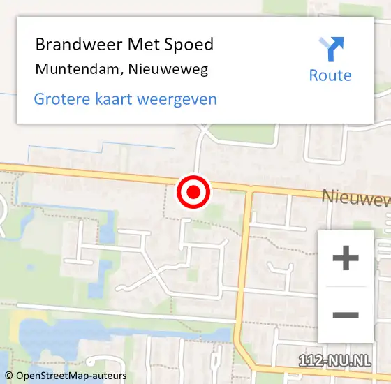 Locatie op kaart van de 112 melding: Brandweer Met Spoed Naar Muntendam, Nieuweweg op 28 april 2017 21:53