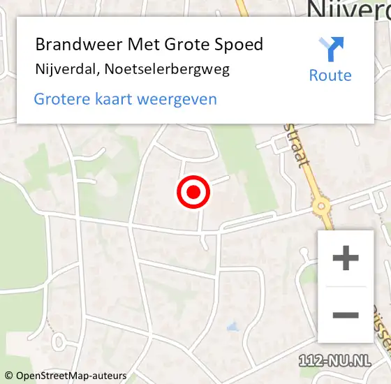 Locatie op kaart van de 112 melding: Brandweer Met Grote Spoed Naar Nijverdal, Noetselerbergweg op 29 april 2017 05:12