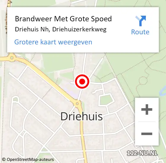 Locatie op kaart van de 112 melding: Brandweer Met Grote Spoed Naar Driehuis Nh, Driehuizerkerkweg op 29 april 2017 08:32