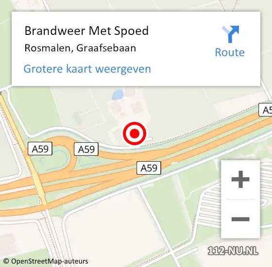 Locatie op kaart van de 112 melding: Brandweer Met Spoed Naar Rosmalen, Graafsebaan op 29 april 2017 19:56