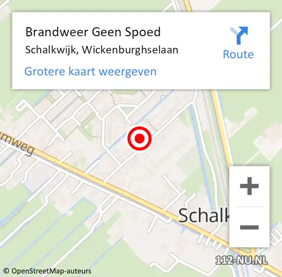 Locatie op kaart van de 112 melding: Brandweer Geen Spoed Naar Schalkwijk, Wickenburghselaan op 29 april 2017 20:22