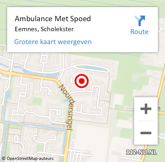 Locatie op kaart van de 112 melding: Ambulance Met Spoed Naar Eemnes, Scholekster op 29 april 2017 21:54