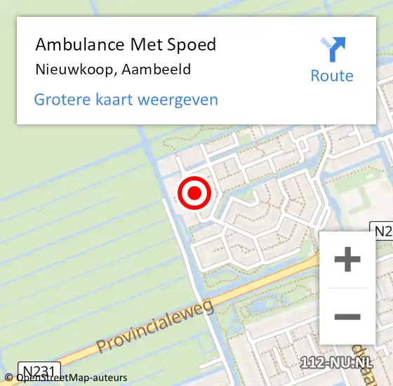 Locatie op kaart van de 112 melding: Ambulance Met Spoed Naar Nieuwkoop, Aambeeld op 30 april 2017 09:03